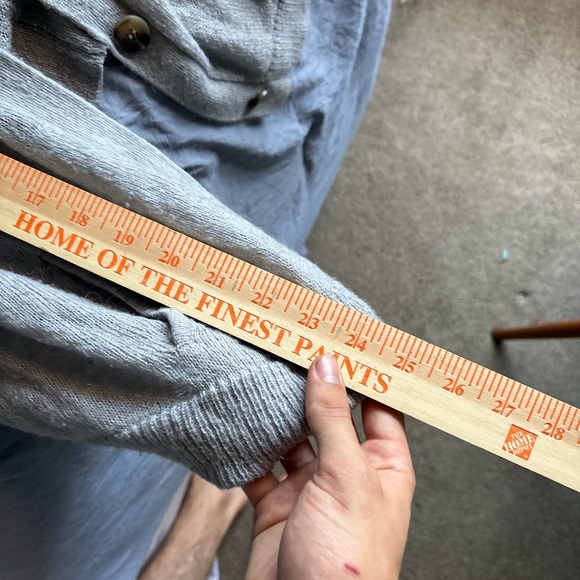 american eagle outfitters Blouse XL Women’s V-neck Gray Cardigan Buttons/pockets - Picture 11 of 13